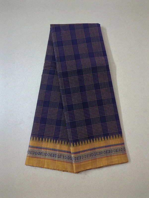 Pure Narayanapet Cotton - Pigment Indigo, double checks