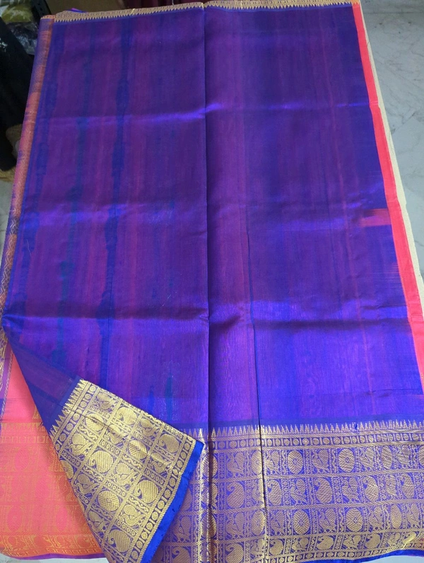 Pure Handloom Kuppadam - watermelon red