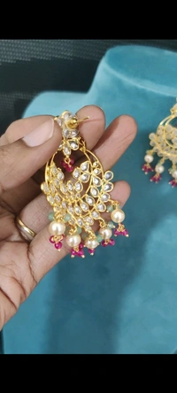 Polki Stone Chandbalis  - 12-15 Working Days