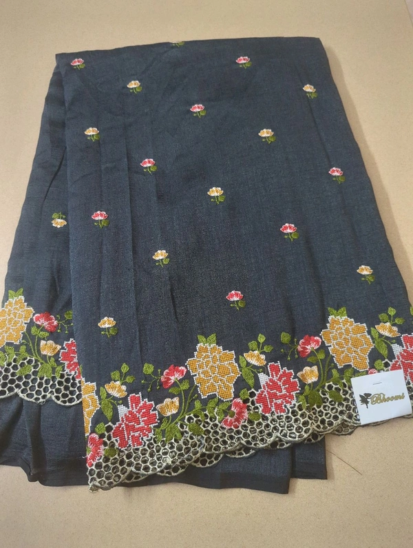 Pure Vichitra Silk - gray