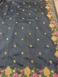 Pure Vichitra Silk - gray