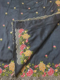 Pure Vichitra Silk - gray