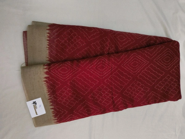 Chanderi Tusser - Red