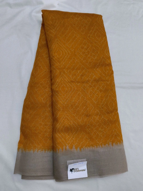 Chanderi Tusser - Web Orange