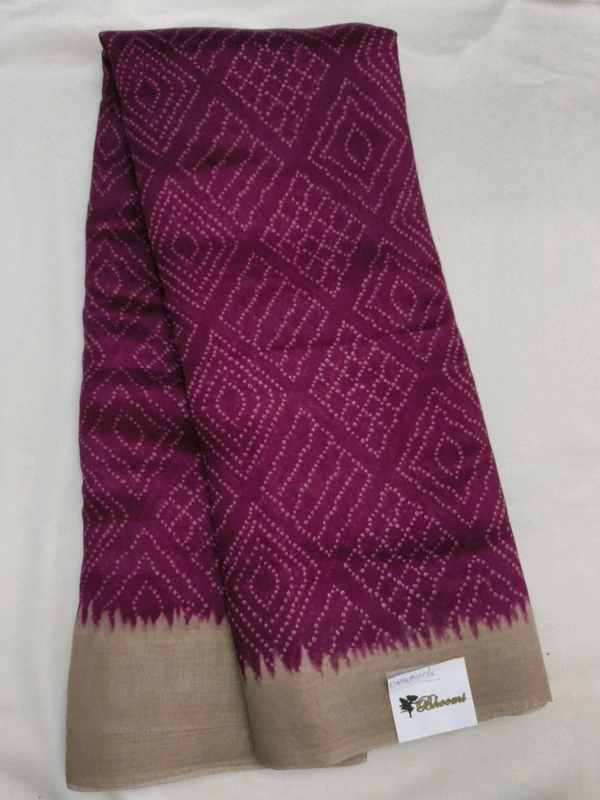 Chanderi Tusser - dark purple