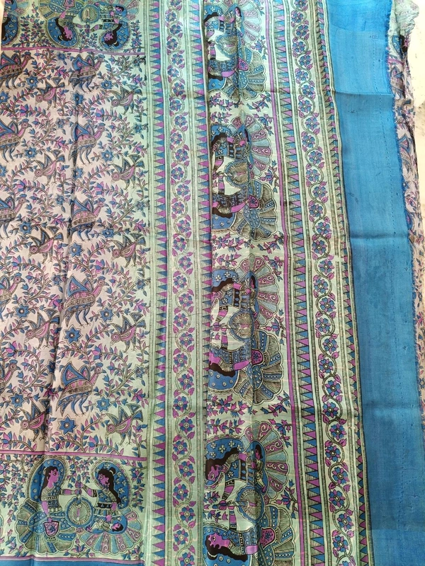 Pure Silk  - blue plants