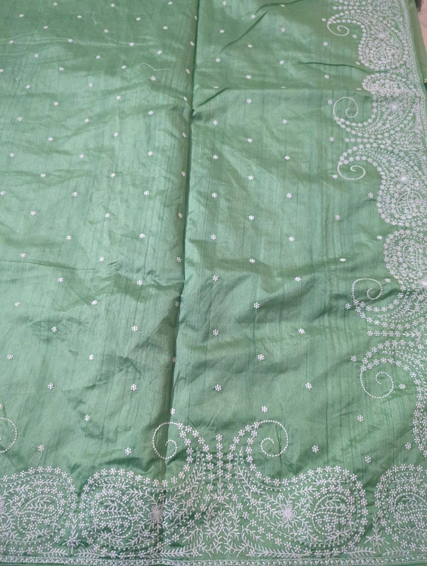 Chapa Tusser Work  - Green