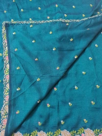 Pure Vichitra Silk - Sherpa Blue