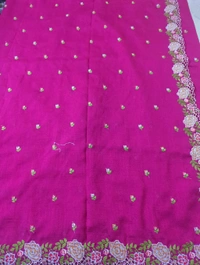 Pure Vichitra Silk - Violet Eggplant