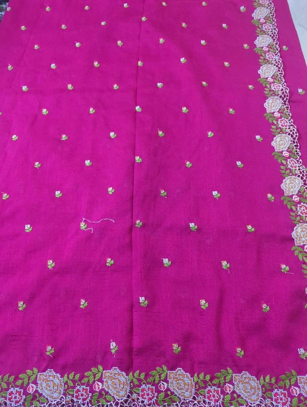 Pure Vichitra Silk - Violet Eggplant