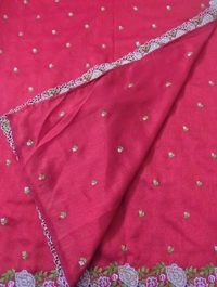 Pure Vichitra Silk - Red