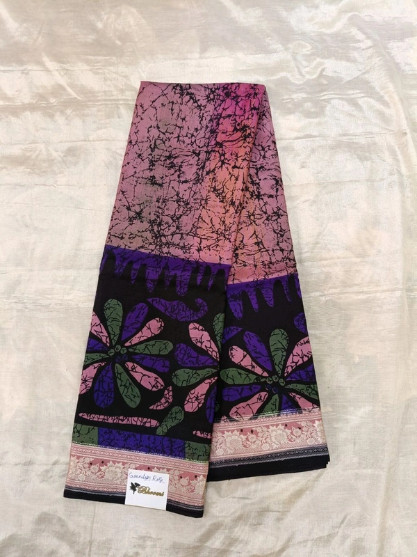 Pure Silk Weaving  - lavender rose with black