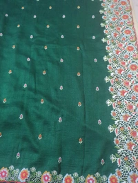 Pure Vichitra Silk - green