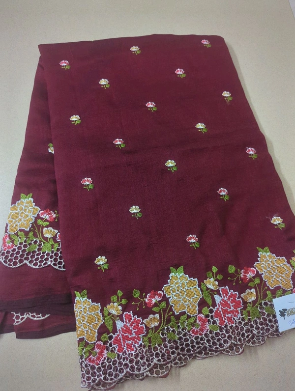 Pure Vichitra Silk - Solid Pink