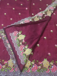 Pure Vichitra Silk - Solid Pink