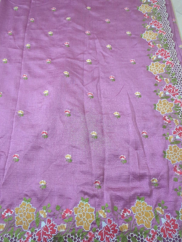 Pure Vichitra Silk - Blush Pink