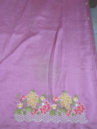 Pure Vichitra Silk - Blush Pink