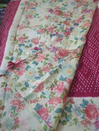 Chanderi Digital  - pink