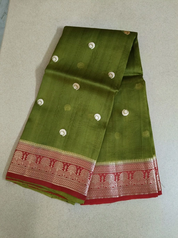 Pure Handloom Organza - Olivetone