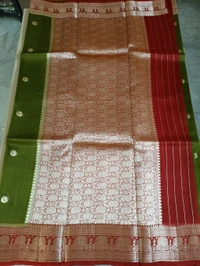 Pure Handloom Organza - Olivetone