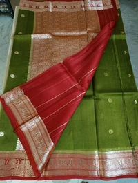 Pure Handloom Organza - Olivetone