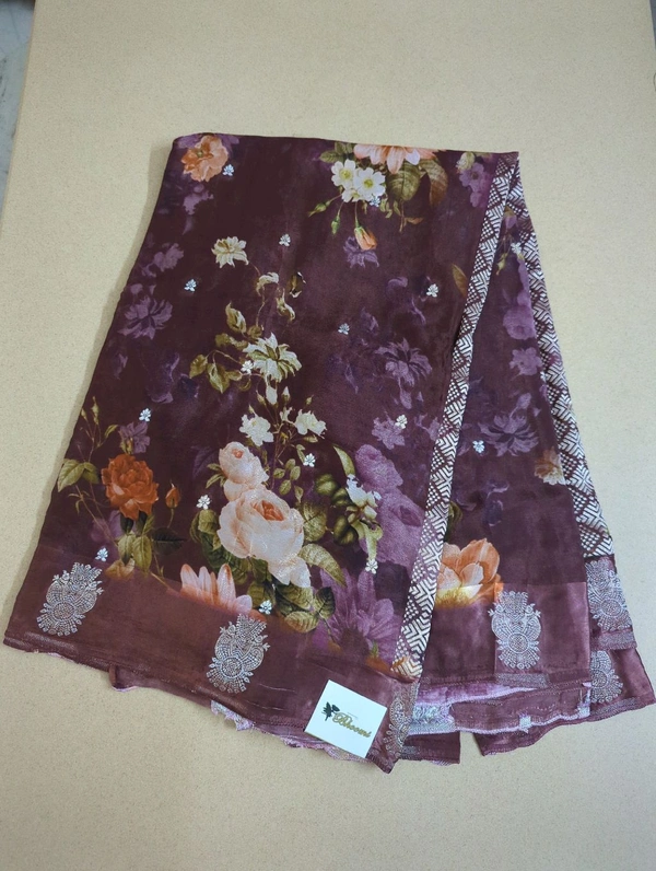 organza digital mushru - Brown