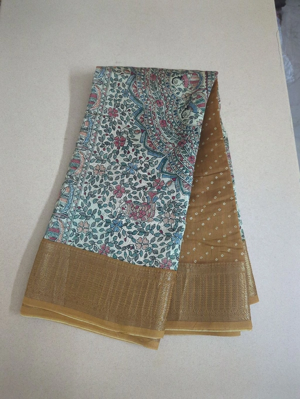 pure chanderi - mustard yellow