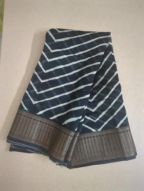 pure chanderi - Black