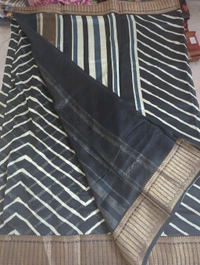 pure chanderi - Black