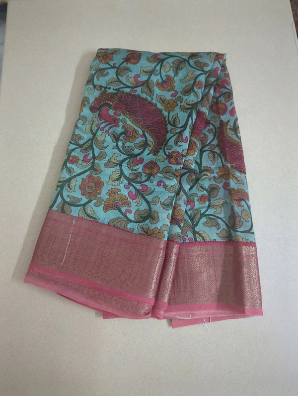 pure chanderi - sea green