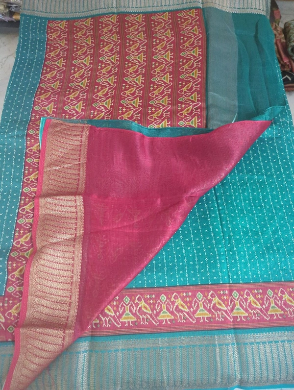 pure chanderi - dark green