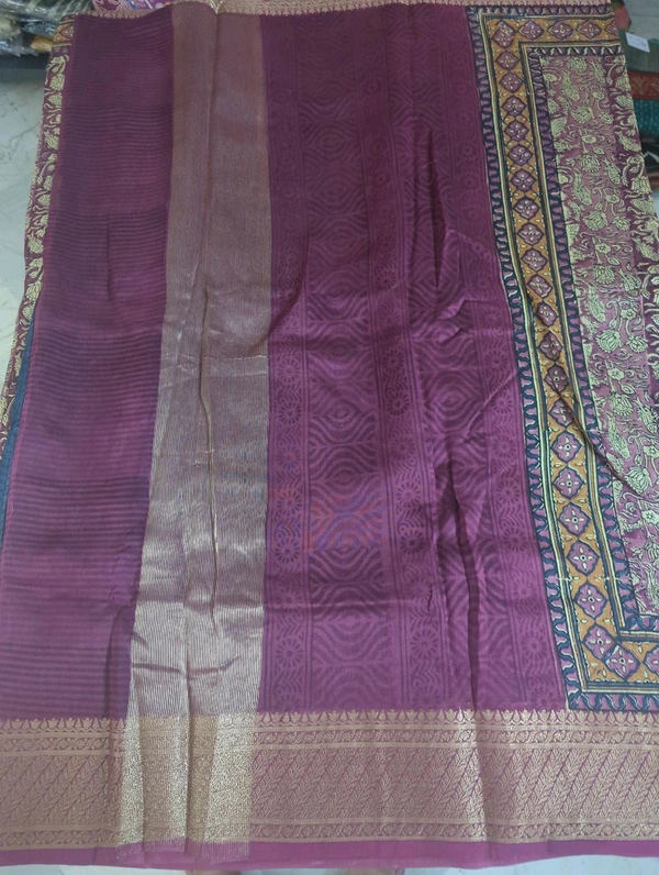 pure chanderi - Maroon