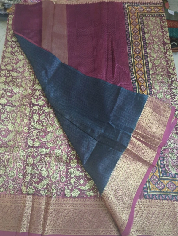 pure chanderi - Maroon