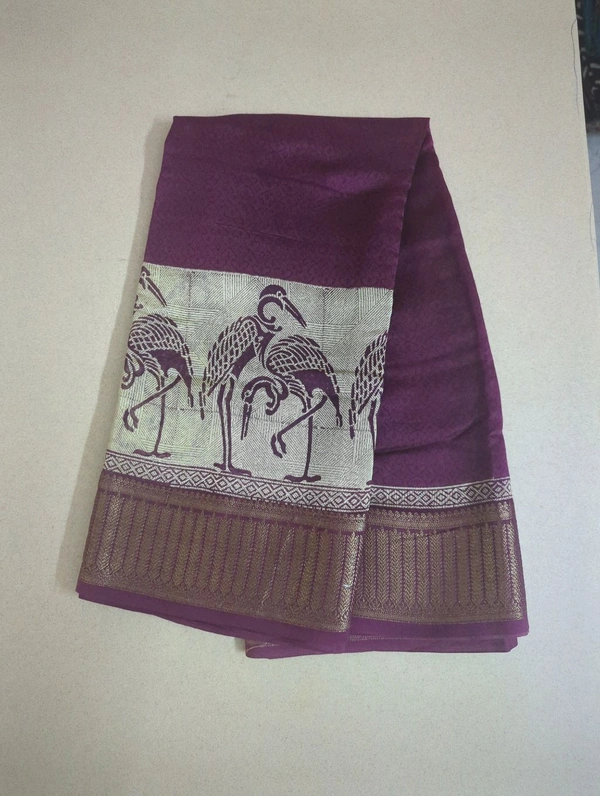 pure chanderi - Purple
