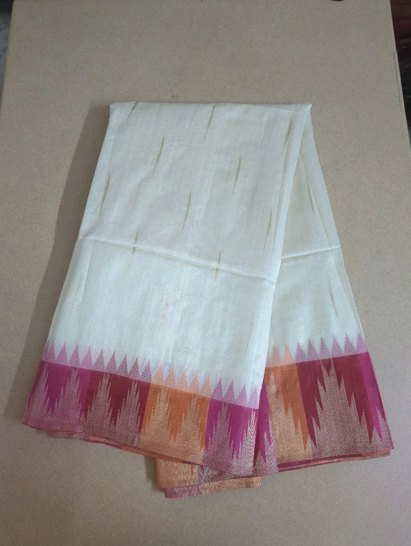 tusser weaving - White