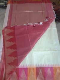 tusser weaving - White
