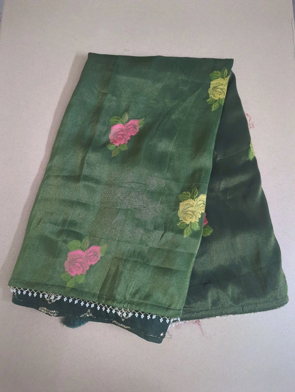 georgette tissue - green