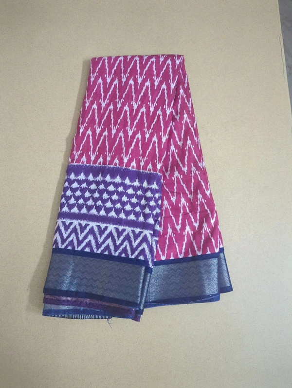 Chiniya With Ikkat Print - pink