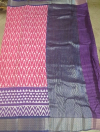 Chiniya With Ikkat Print - pink