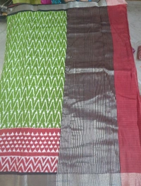 Chiniya With Ikkat Print - green