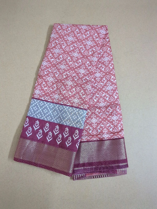 Chiniya With Ikkat Print - Sundown
