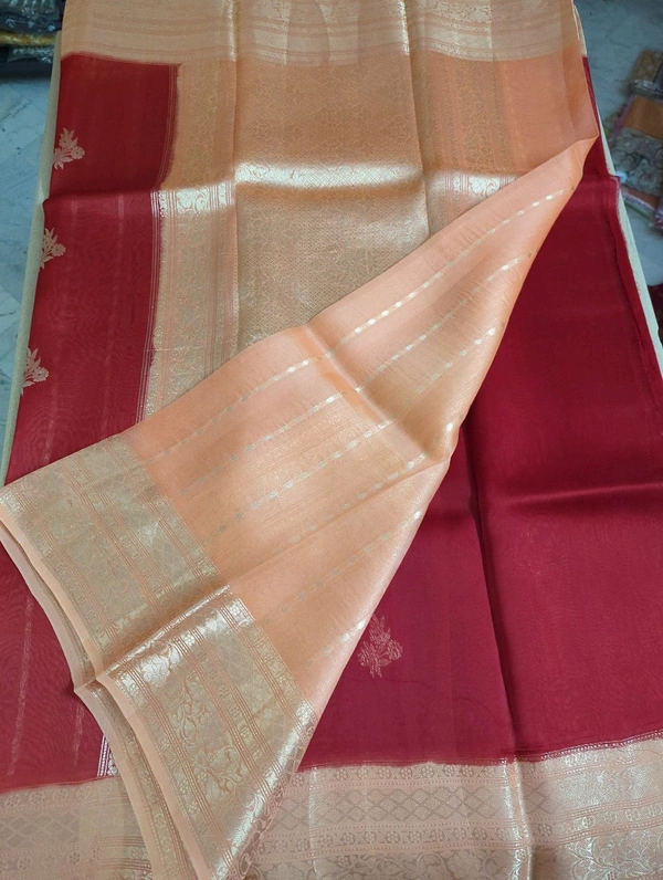 Pure Handloom Organza - Red