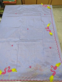 Pure Mangalagiri Pattu With Feather Work - lavender 38