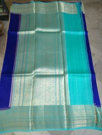 Pure Handloom Organza - Blue