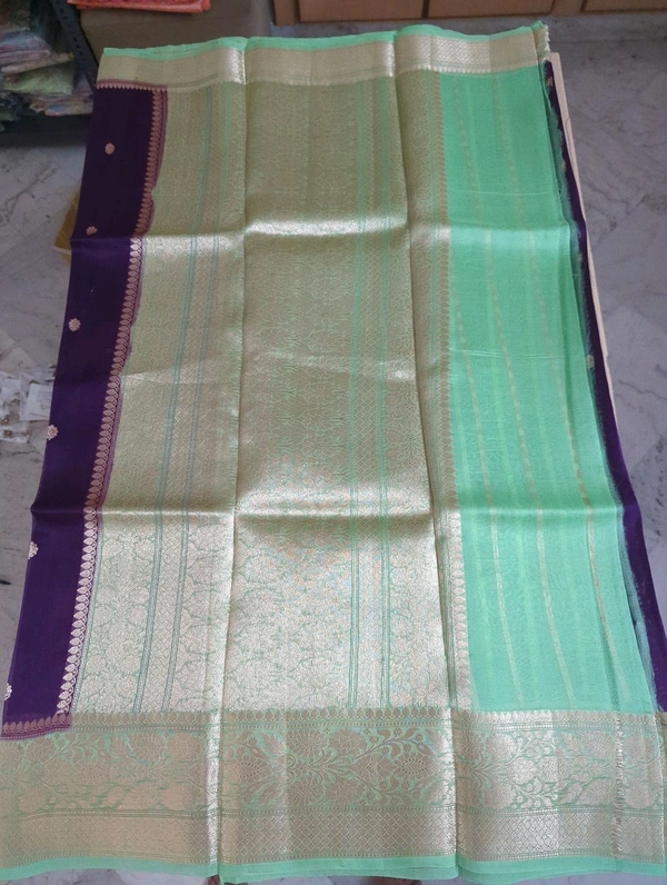 Pure Handloom Organza - Purple