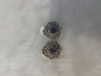 Victorian Earstuds - Fuchsia Blue