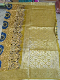 Pure Dola Ajarakh Print - gold 1