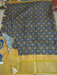 Pure Dola Ajarakh Print - gold 1