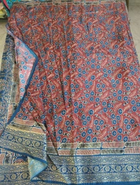 Pure Dola Ajarakh Print - blue 2