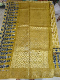 Pure Dola Ajarakh Print - gold 6